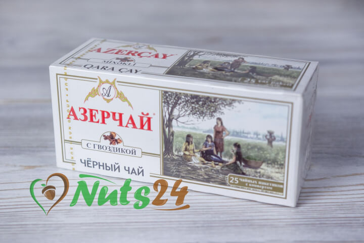 Чай Азерчай чёрный с гвоздикой 25 пак.(с конвертом)