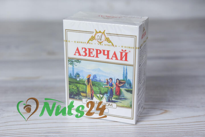 Чай Азерчай чёрный байх. с чабрецом 100 гр.(картон)